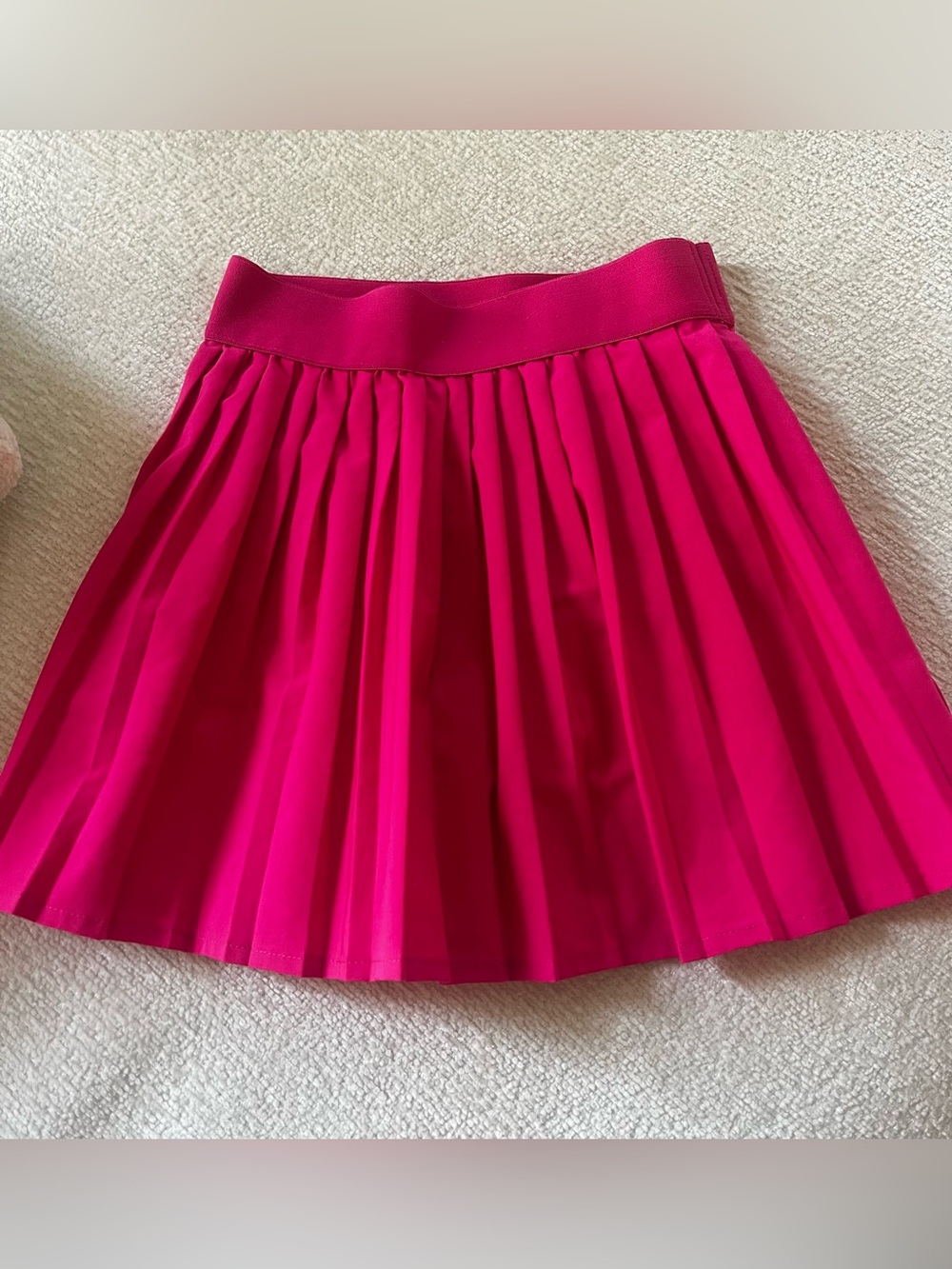 Bright Fuchsia Pleated Skirt